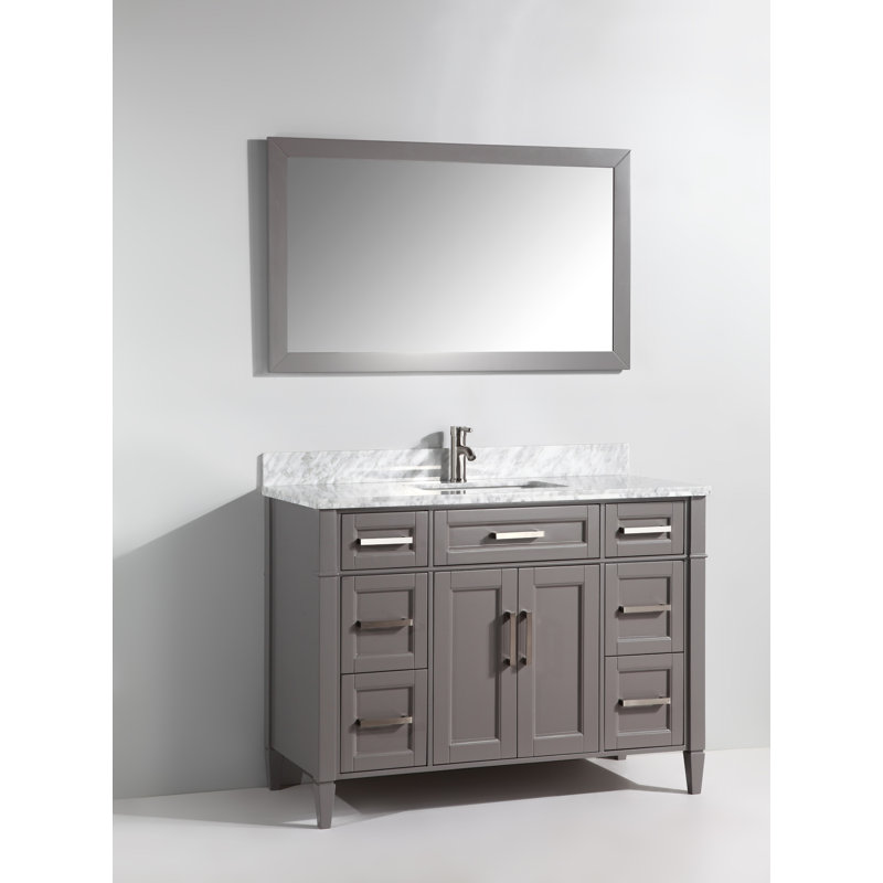 Gracie Oaks Lachine 48'' Free Standing Single Bathroom Vanity with